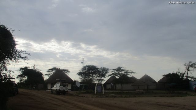  Fort Ikoma gate of Serengeti national park, from left, the entrance, the office, and shop (partly off view)