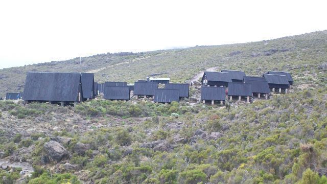  Horombo huts, as seen from a distance when approaching from Mandara huts