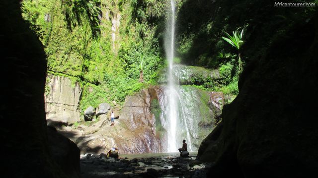  Napuru waterfalls of Arusha national park, as seen from the access path